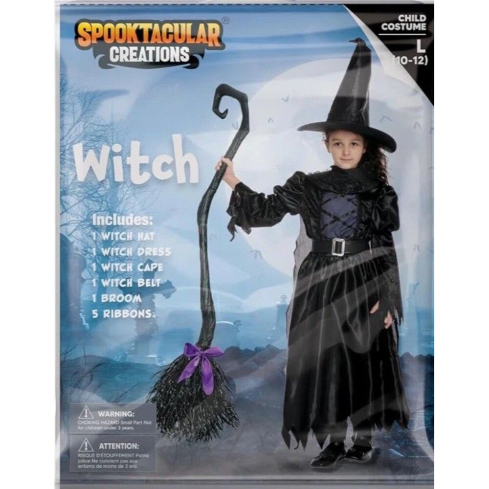 WITCH Costume CHILD LARGE Halloween Spooktacular Creations NIP